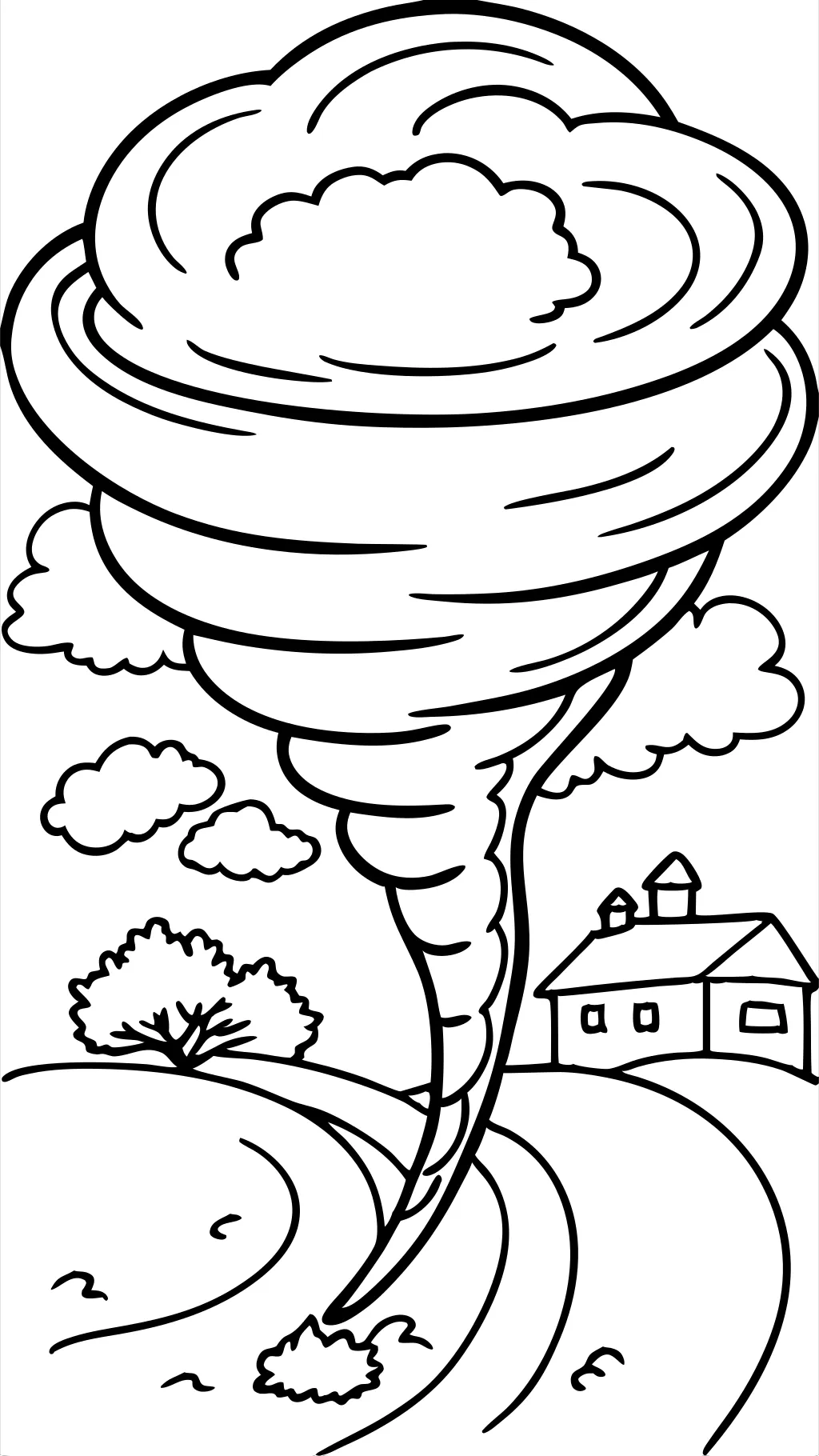 coloriage tornade